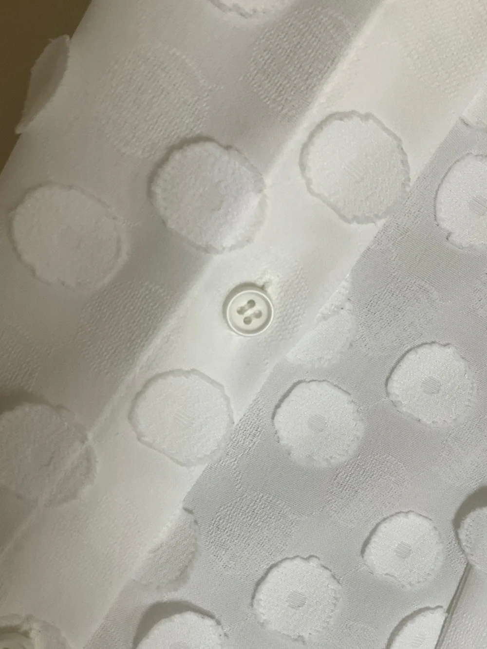 Akris Punto White Sleeveless Dot-Organza High-Low Dress - Picture 6 of 6